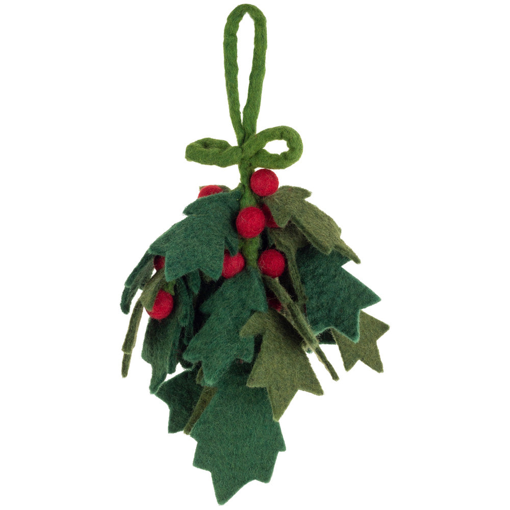 HOLLY LEAF HANGING felt