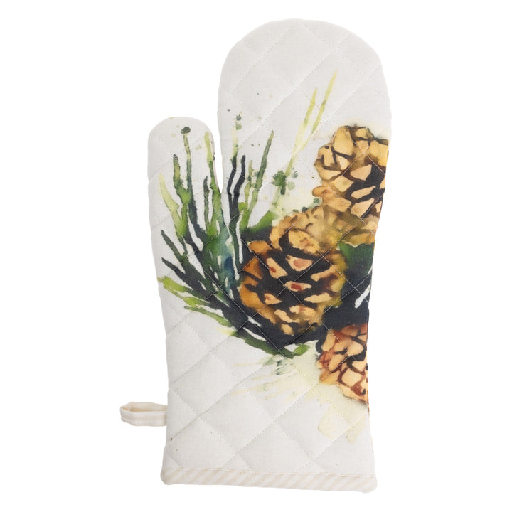 White Spruce Pot Holder and Oven Mitt Set