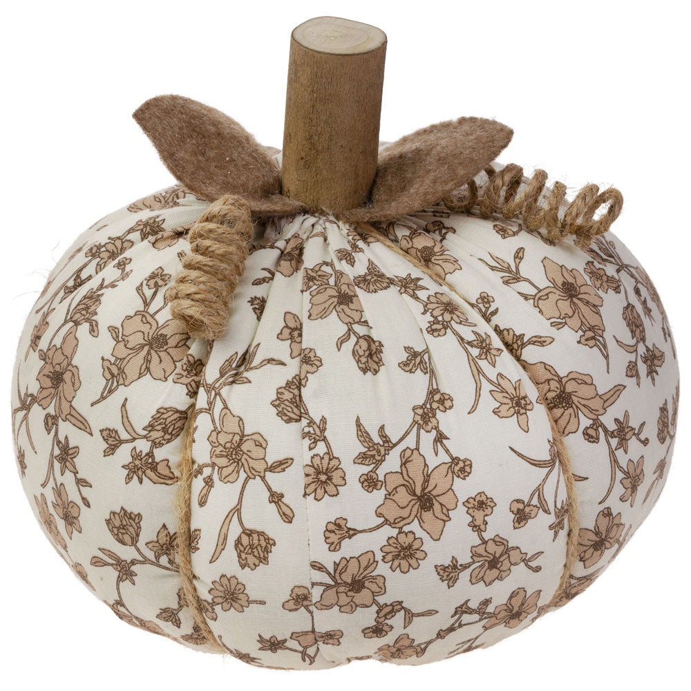 UMBER FLORAL PLUSH PUMPKIN