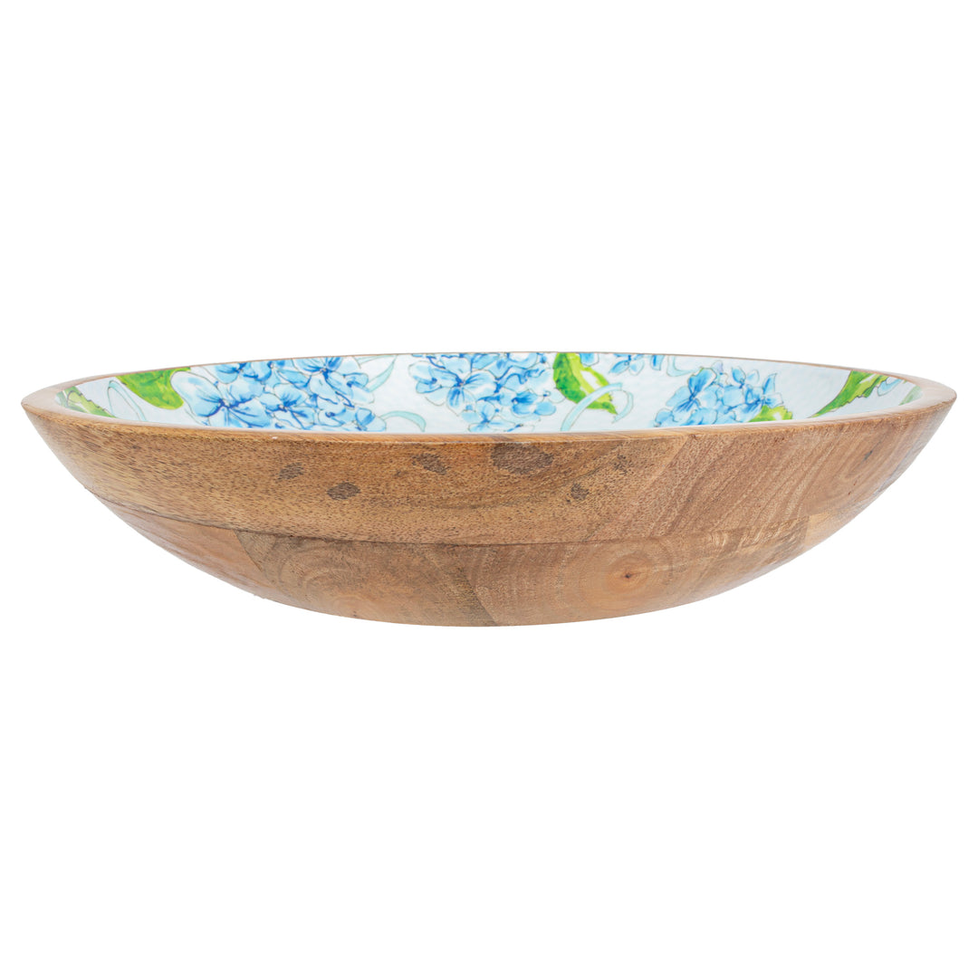 Hydrangea Allover Shallow Bowl 14"