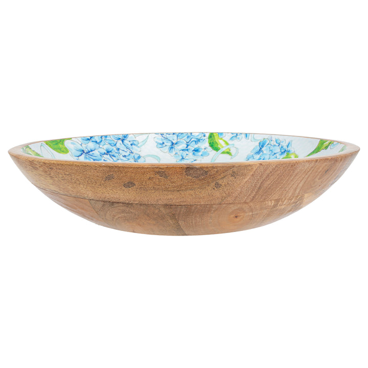 Hydrangea Allover Shallow Bowl 14"