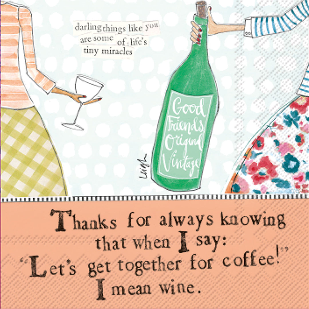 Coffee And Wine Cocktail Napkin
