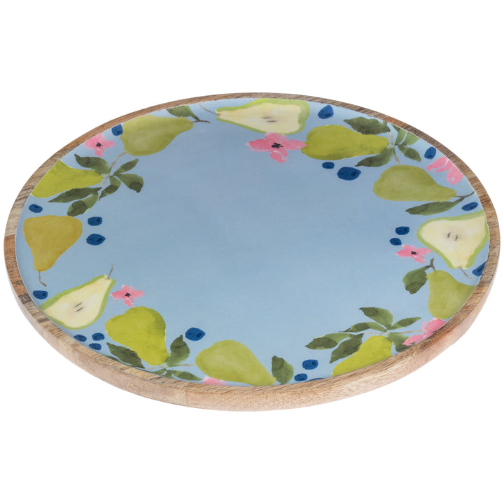Anjou Pear Wood Round Platter