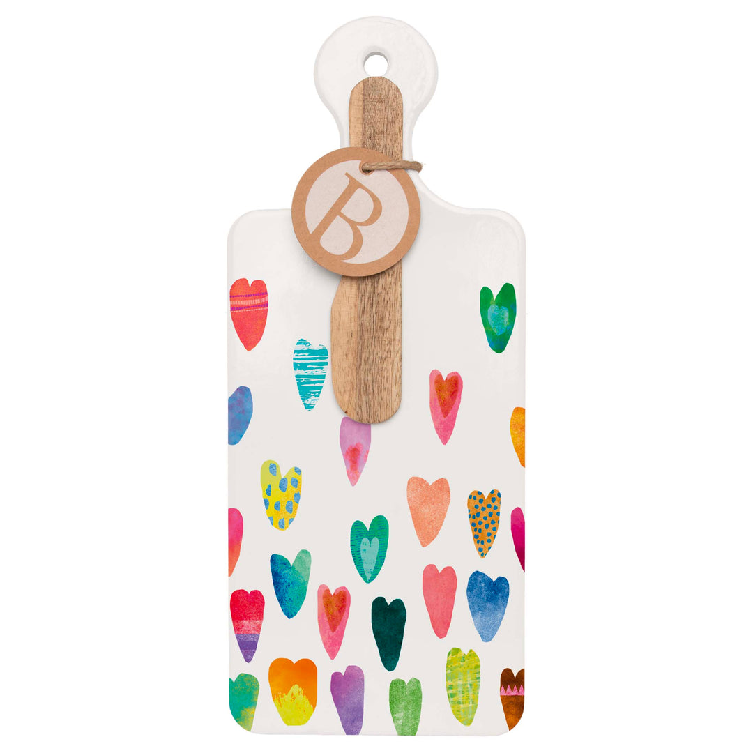 Rainbow Hearts Cuterie &amp; Spreader Set