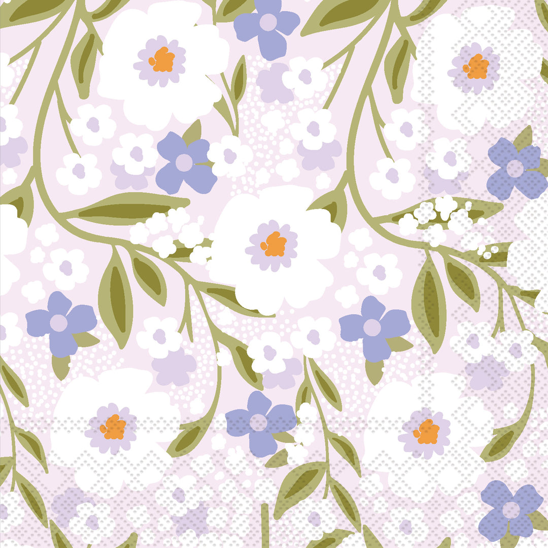 Floral Haven Cocktail Napkin lilac