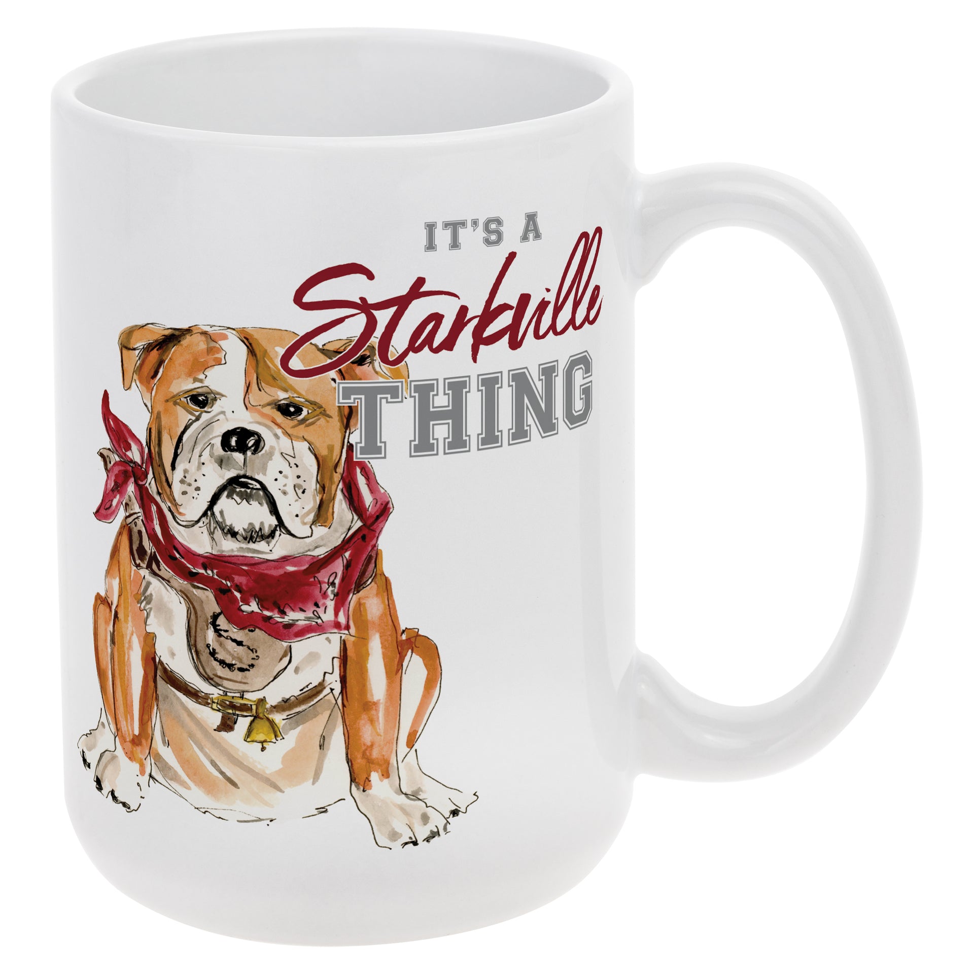 Maroon Bulldog Mug