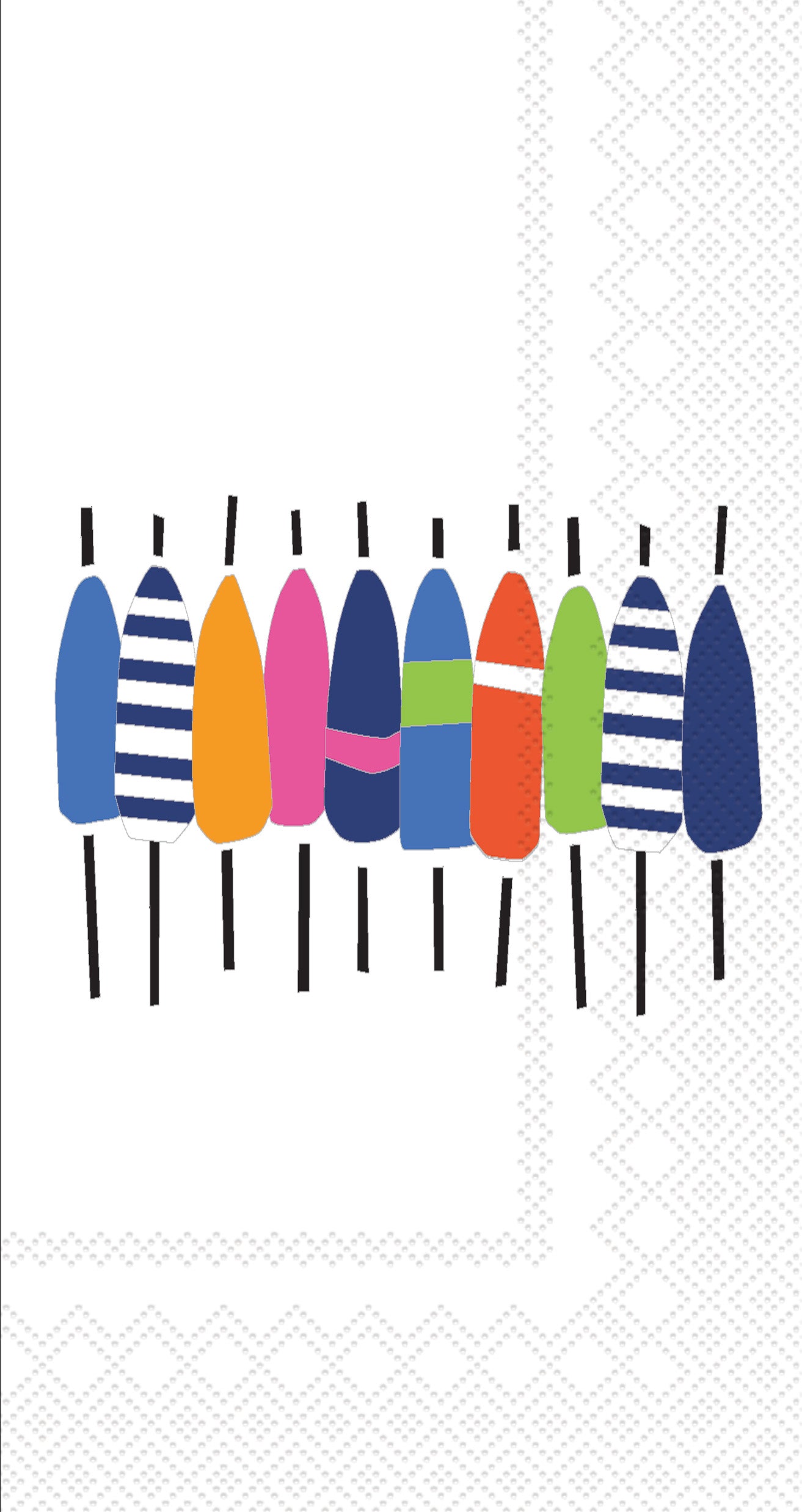 Colorful Buoys Guest Towel