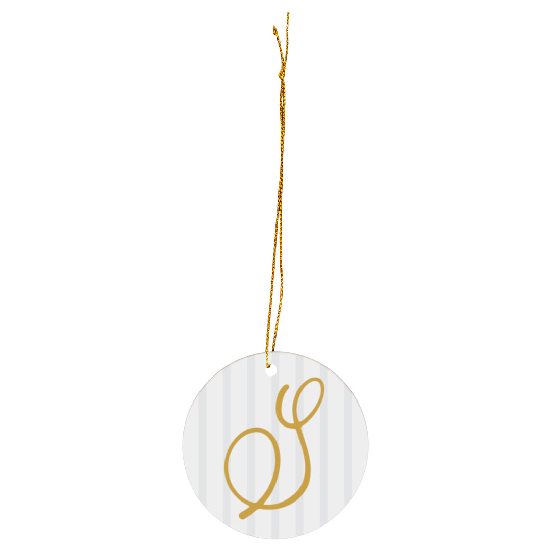 Chic Monogram S Ornament
