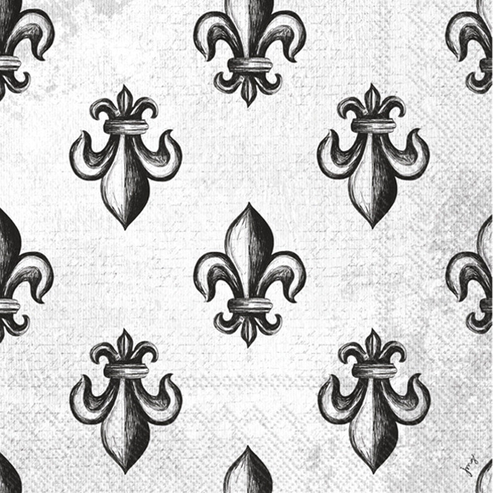 Croquis Fleur De Lis Lunch Napkin