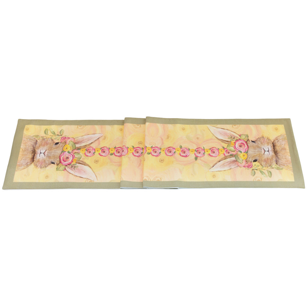 BUNNY FLOWER CROWN TABLE RUNNER