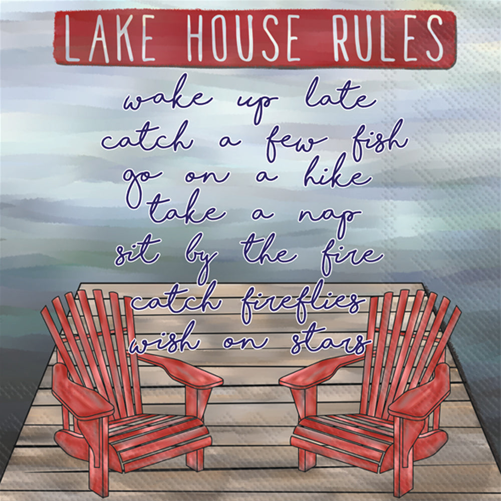 Lake House Rules Cocktail Napkin