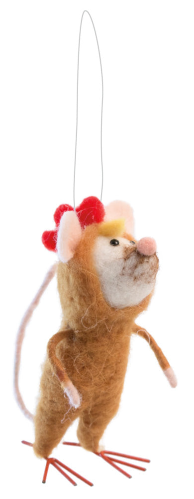 CLUCKY THE CHICKEN MOUSE ORNAMENT