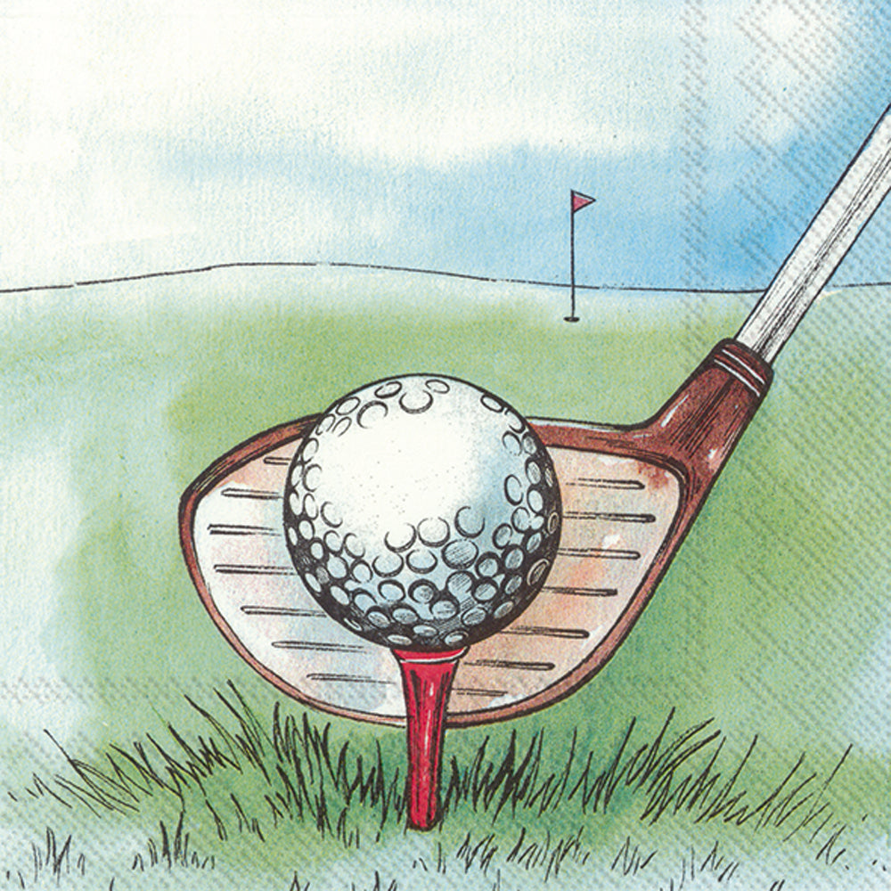 I Love Golf Cocktail Napkin