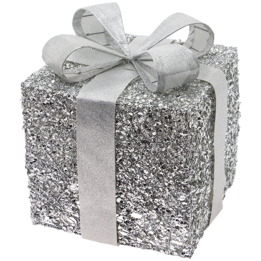 Silver Glitter Present Set  (Set of 3)
