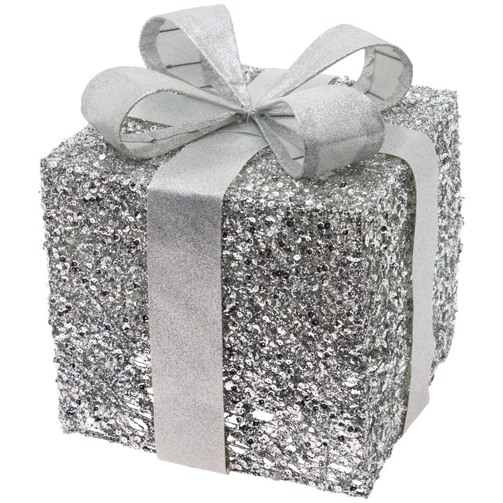 Silver Glitter Present Set  (Set of 3)
