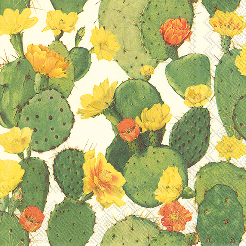Cactus Cocktail Napkin Cream