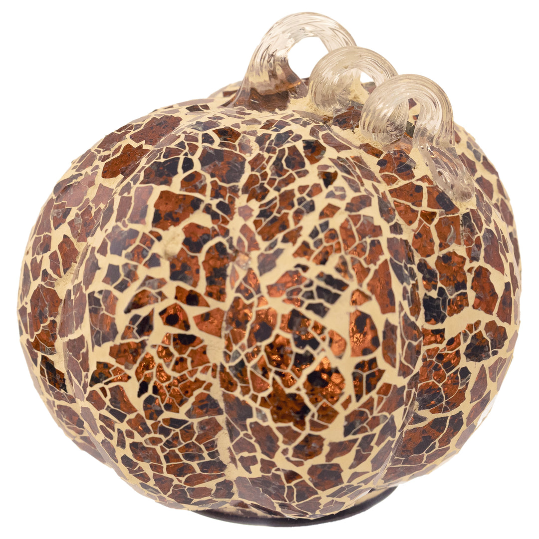 Mosaic Glass Pumpkin Small