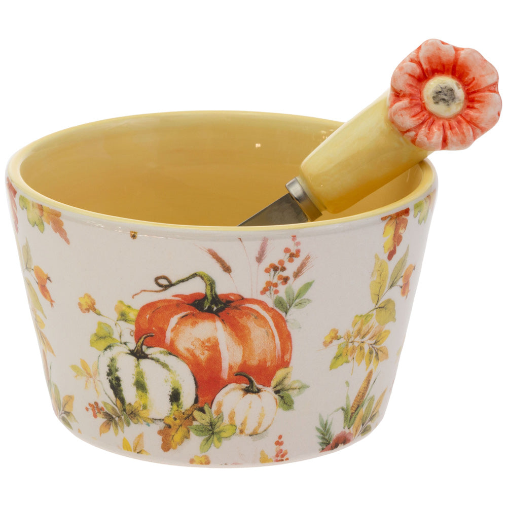 Pumpkin Love Bowl and Spreader Set