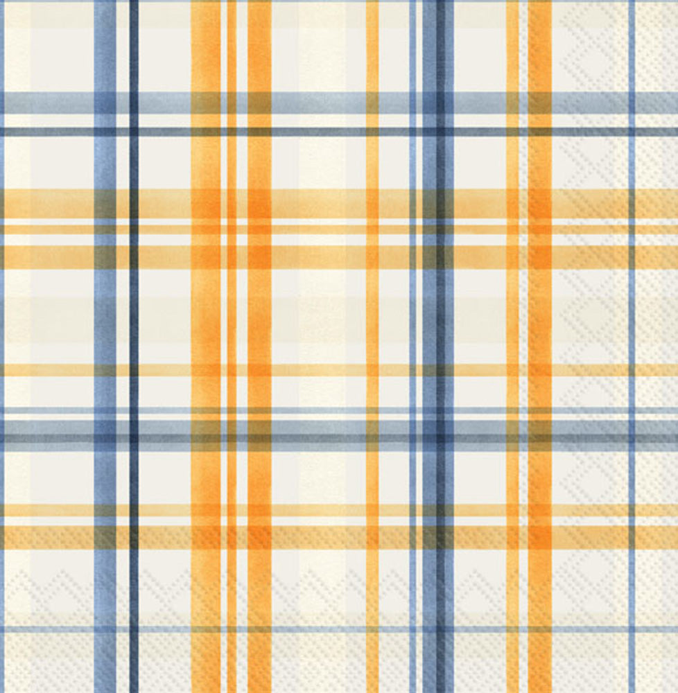 Pumpkin Plaid Lunch Napkin