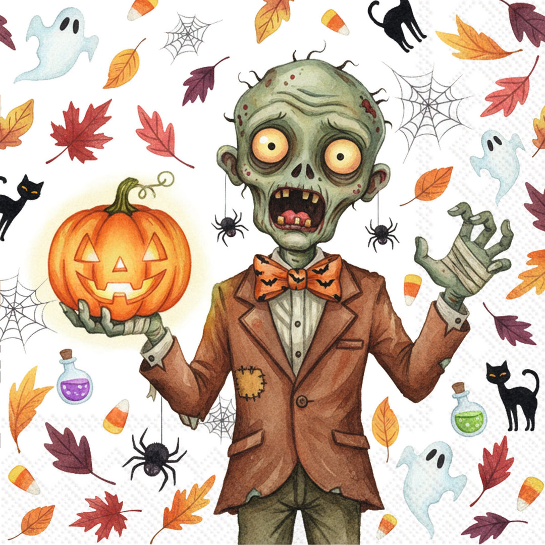 Zombie Scare Cocktail Napkin