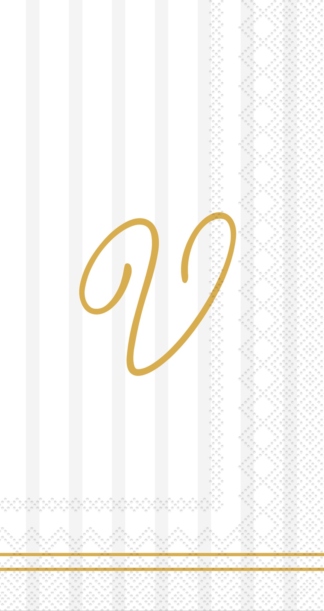 Chic Monogram V Guest Towel cream