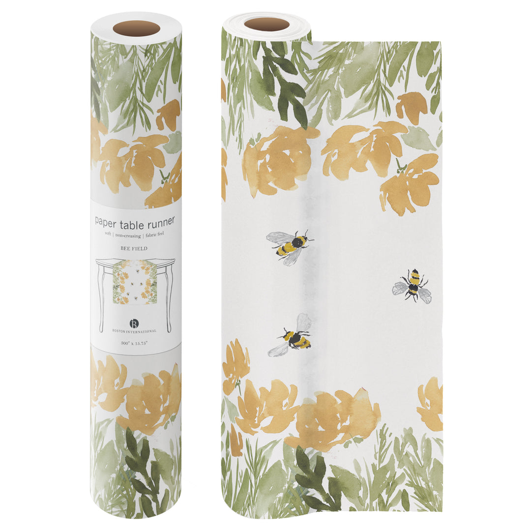 Bee Field Paper Table Runner