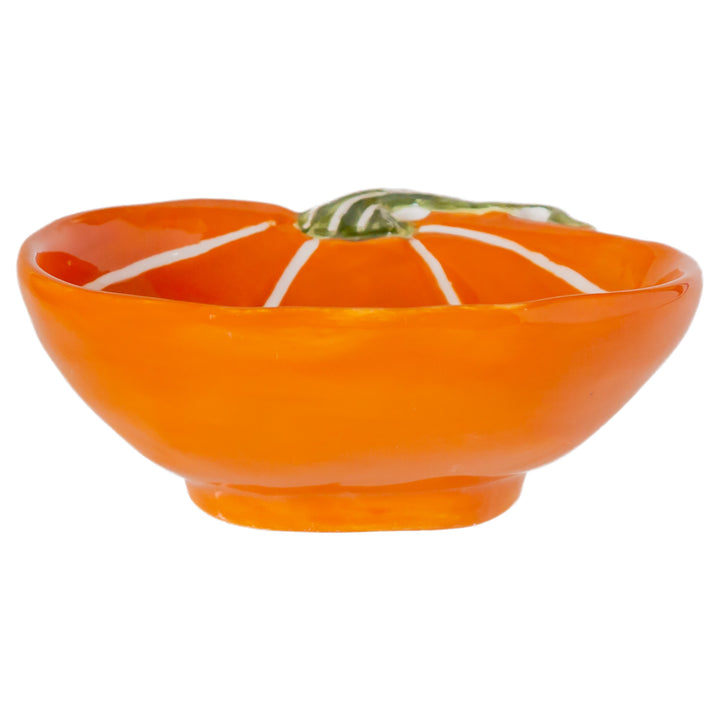 Orange and White Pumpkin Bowl Large