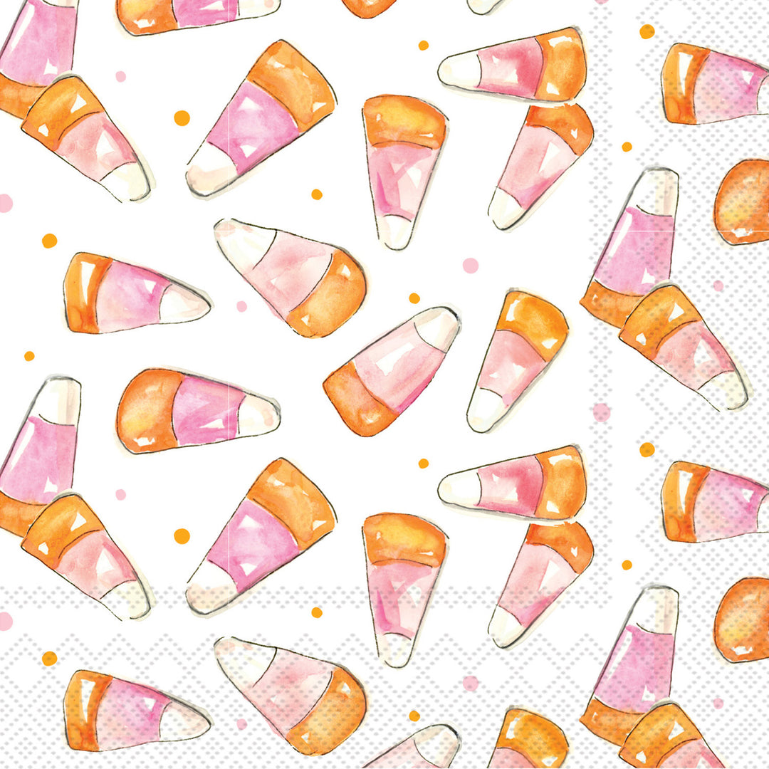 Pink Candy Corn Cocktail Napkin