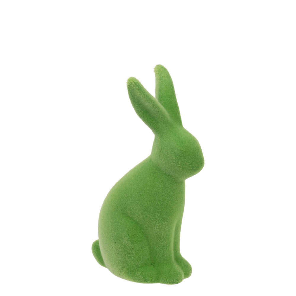 GREEN FLOCKED BUNNY SM