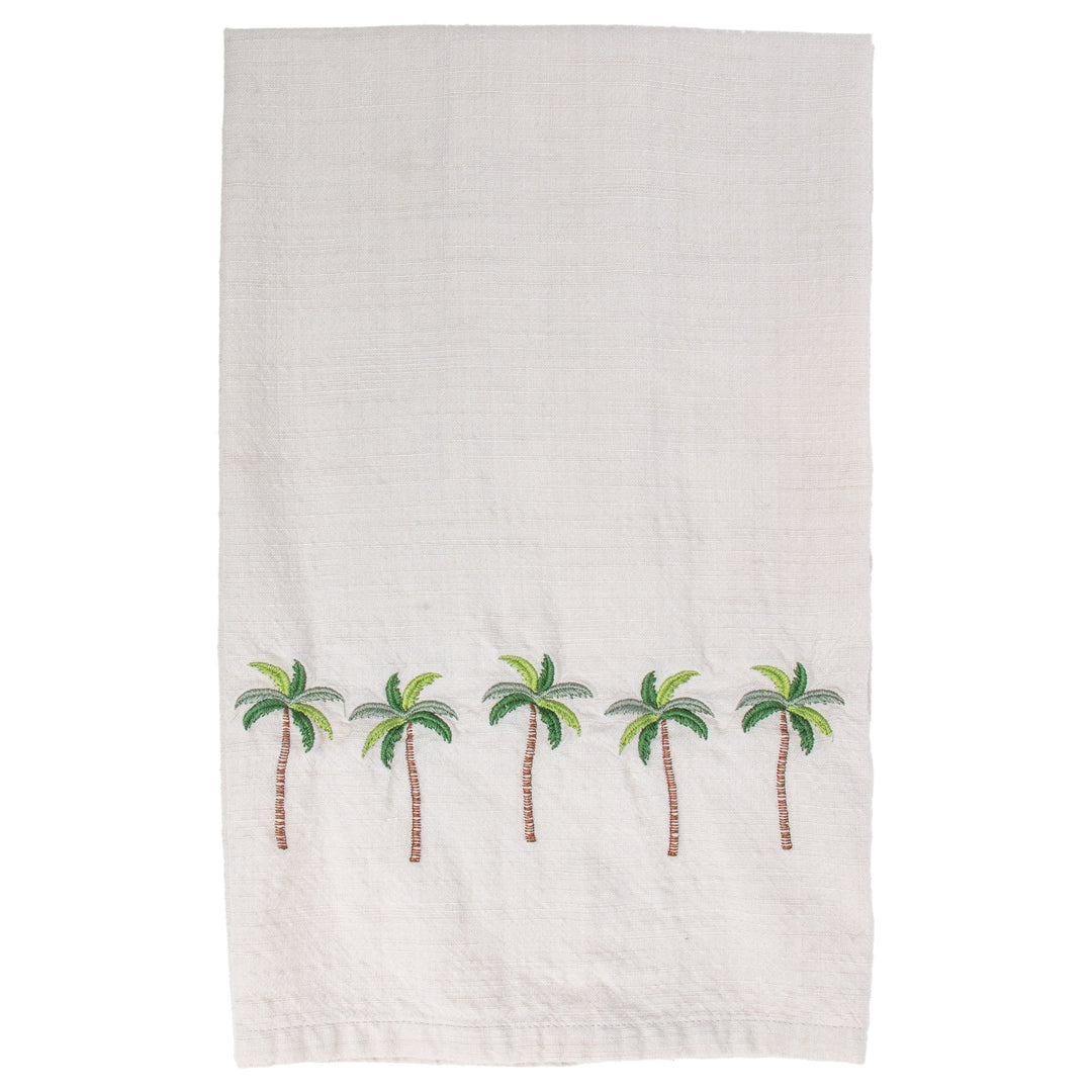 Palm Tree Embroidered Tea Towels (Set of 2)