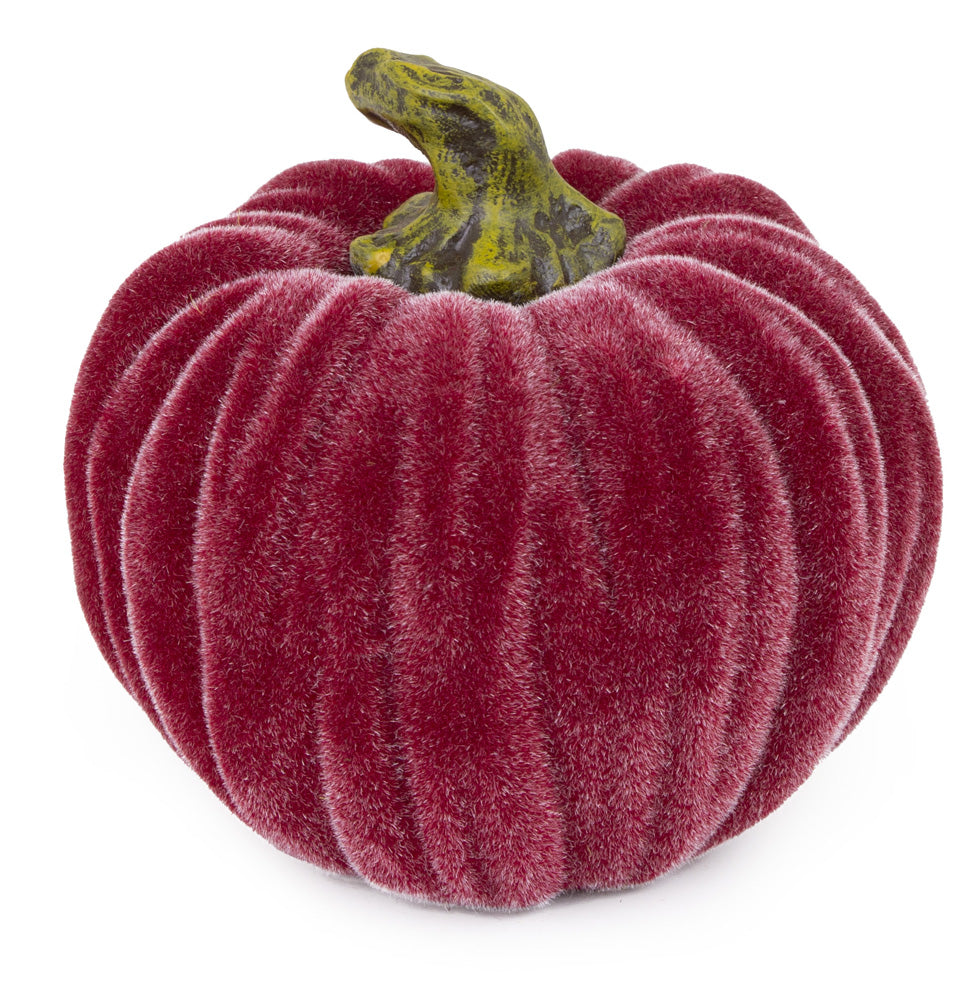 Small Velvet Pumpkin Burgundy