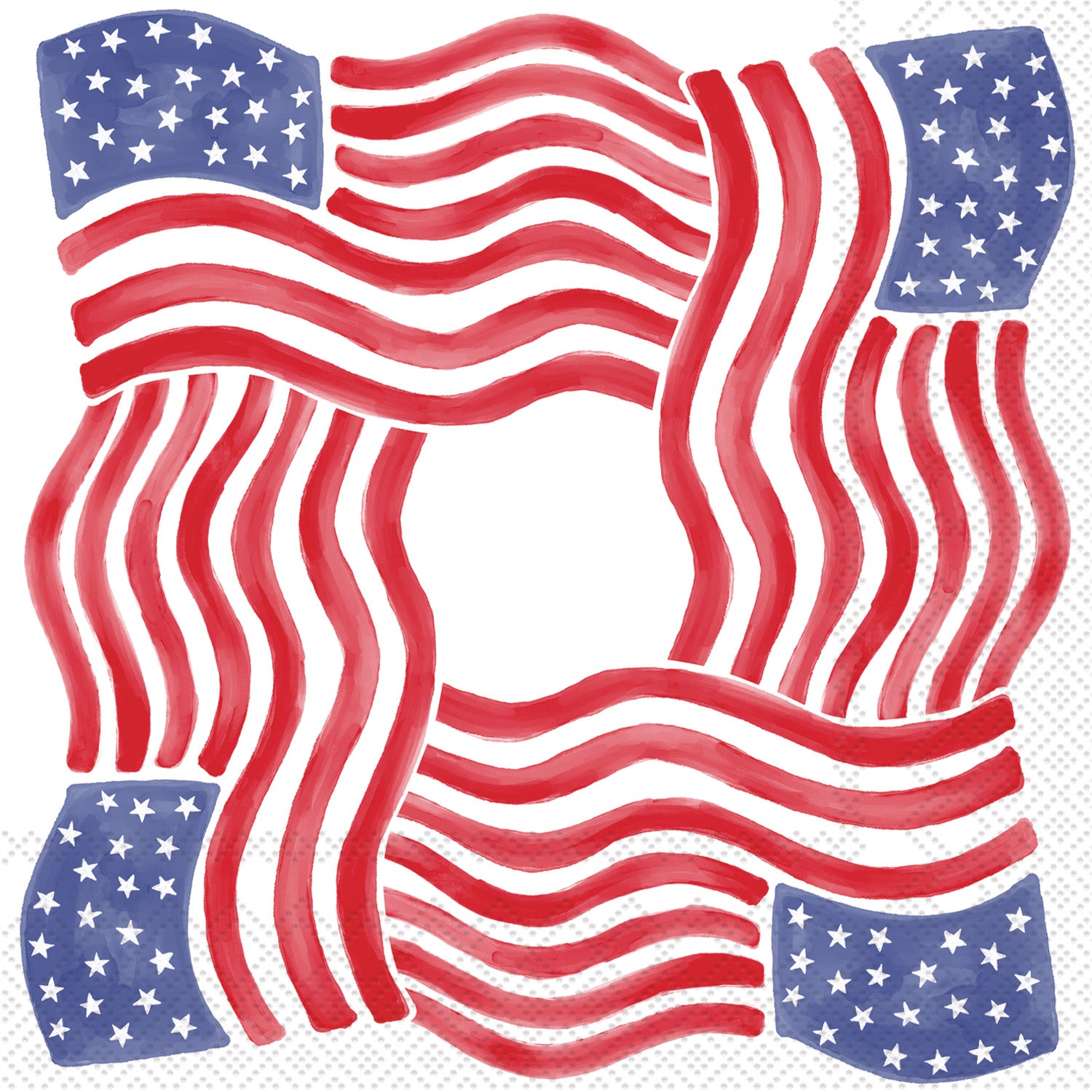 STARS & STRIPES SQUARE Cocktail Napkin