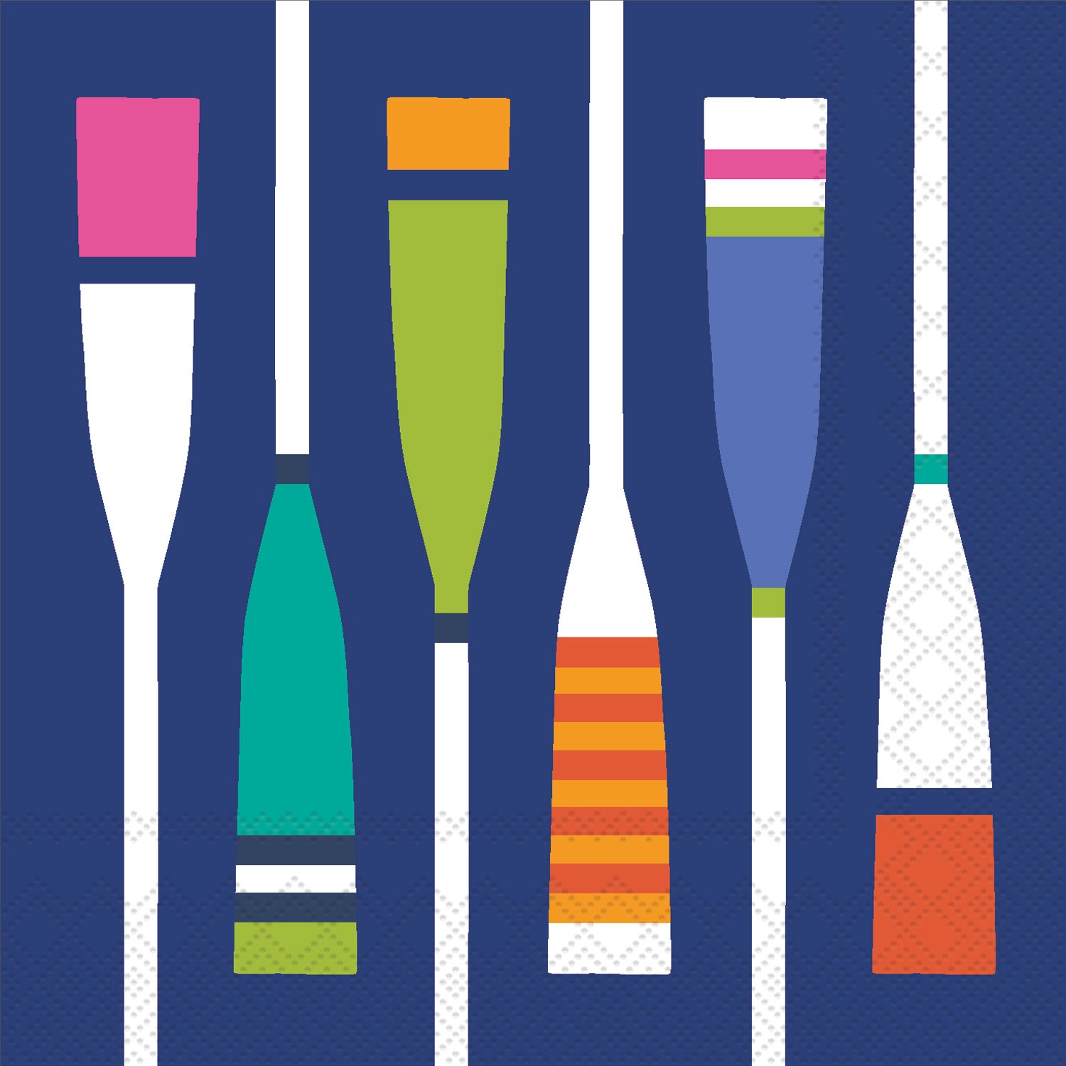 Rainbow Oars Cocktail Napkin