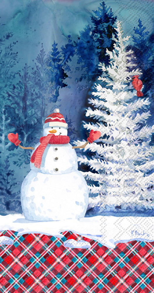 Frosted Snowman Guest Towel