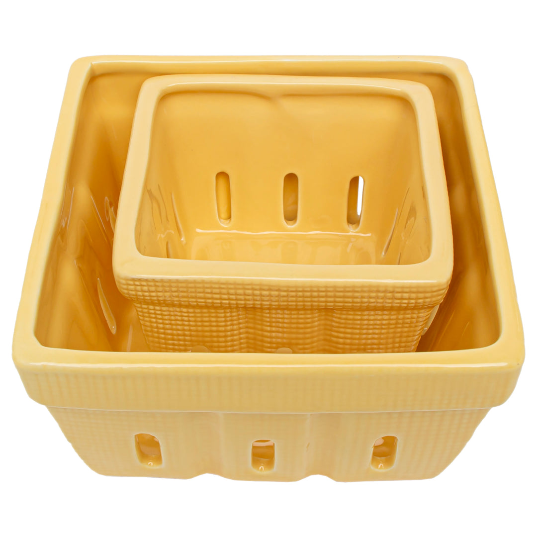 Yellow Berry Bowls (Set of 2)