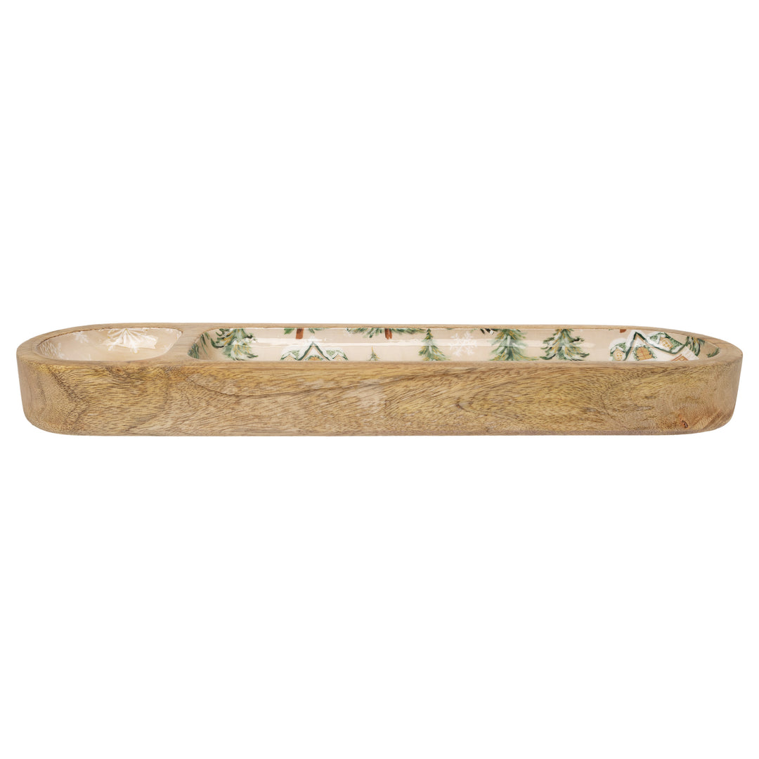 Gilded Tree 2-Sectioned Tray