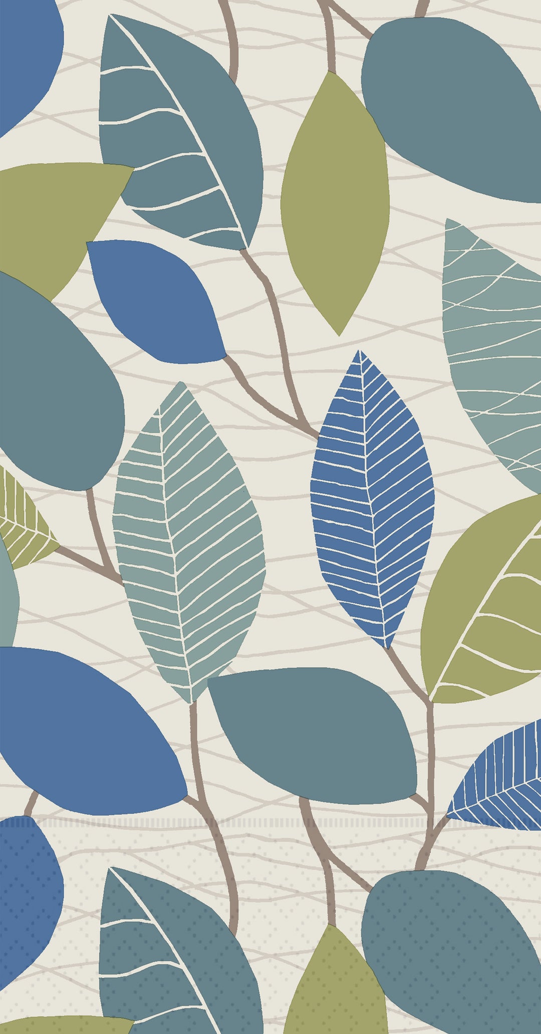 Linocut Leaves Guest Towel