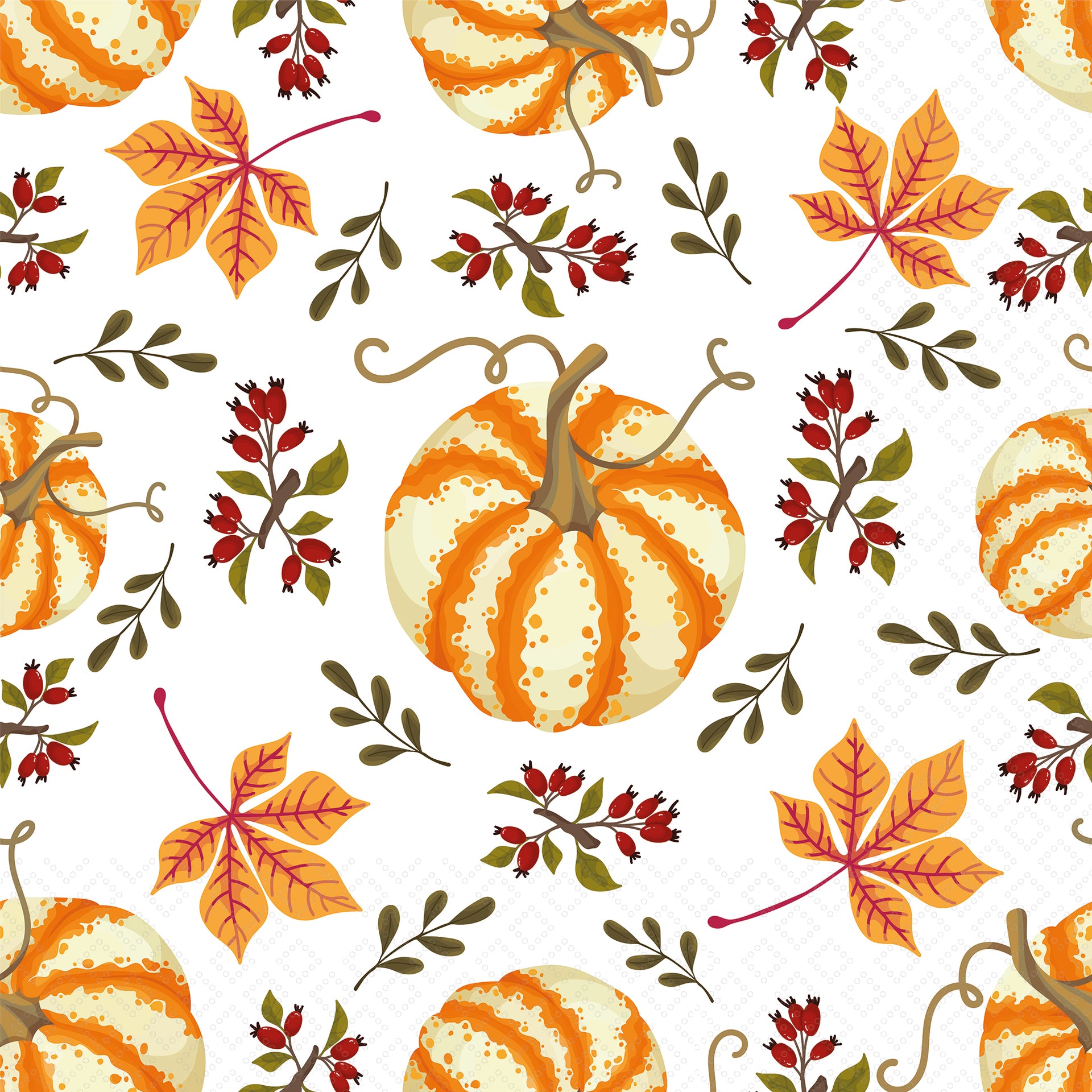 Scattered Pumpkins Lunch Napkin