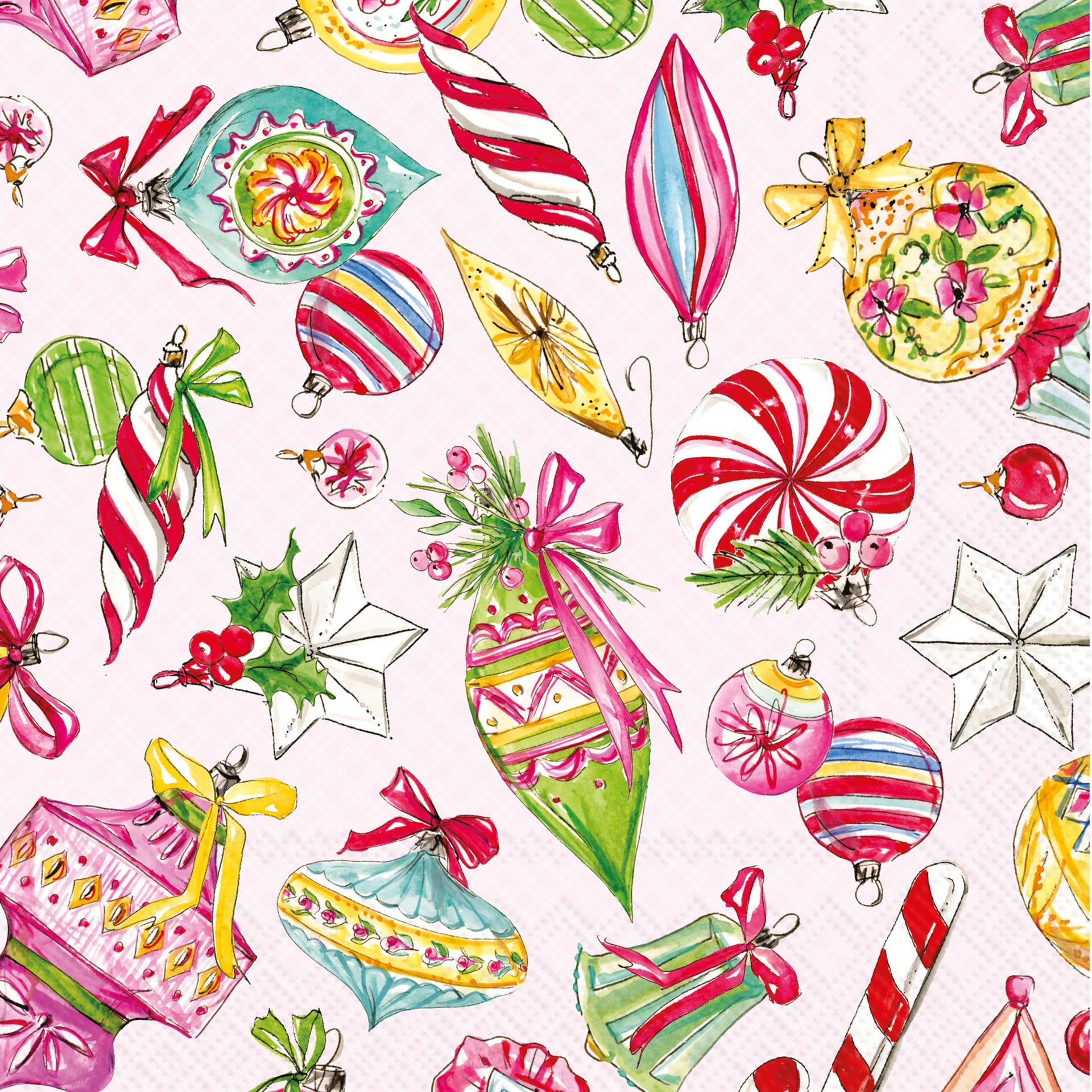 Vintage Ornaments Lunch Napkin