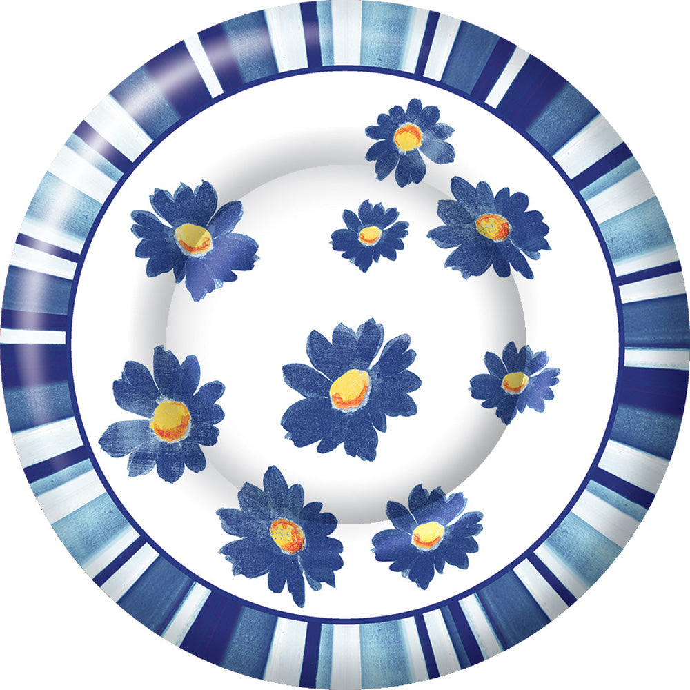 Agnetha Round Dessert Plate Blue