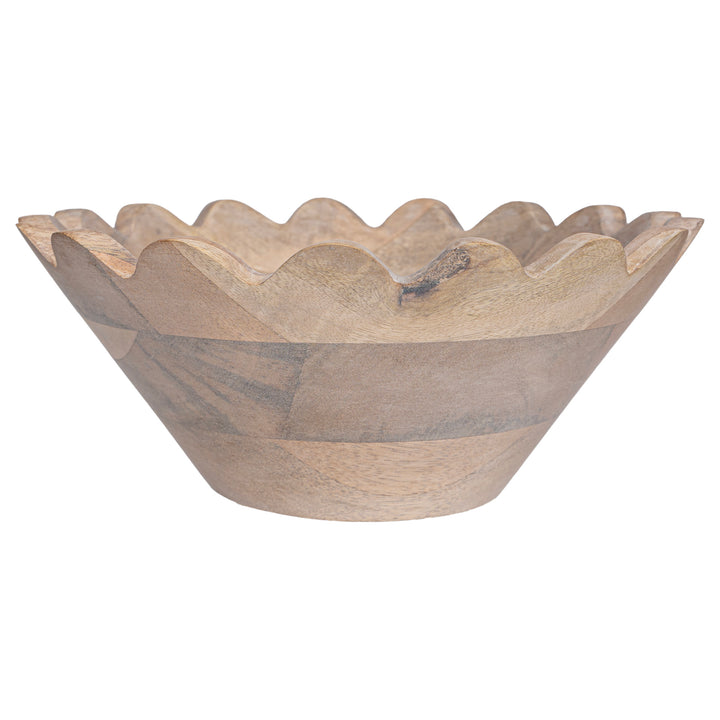 Whitewash Scallop Edge Bowls (Set of 2)