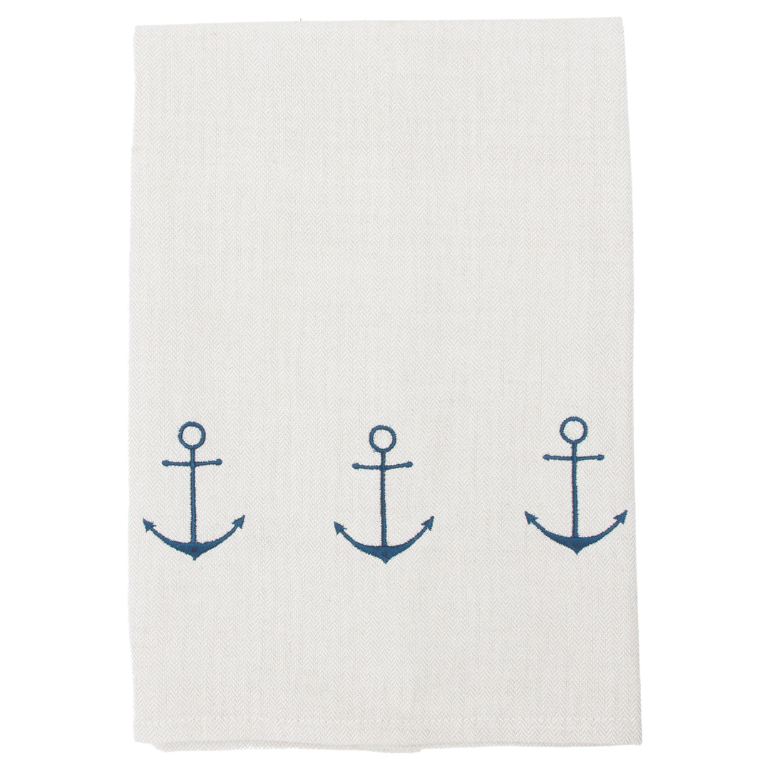Anchor Embroidered Tea Towels (Set of 2)
