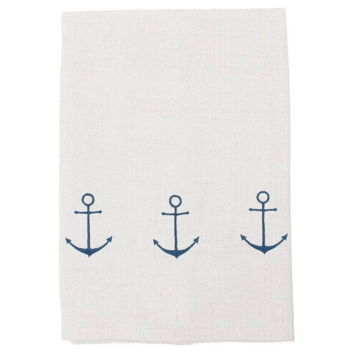 Anchor Embroidered Tea Towels (Set of 2)