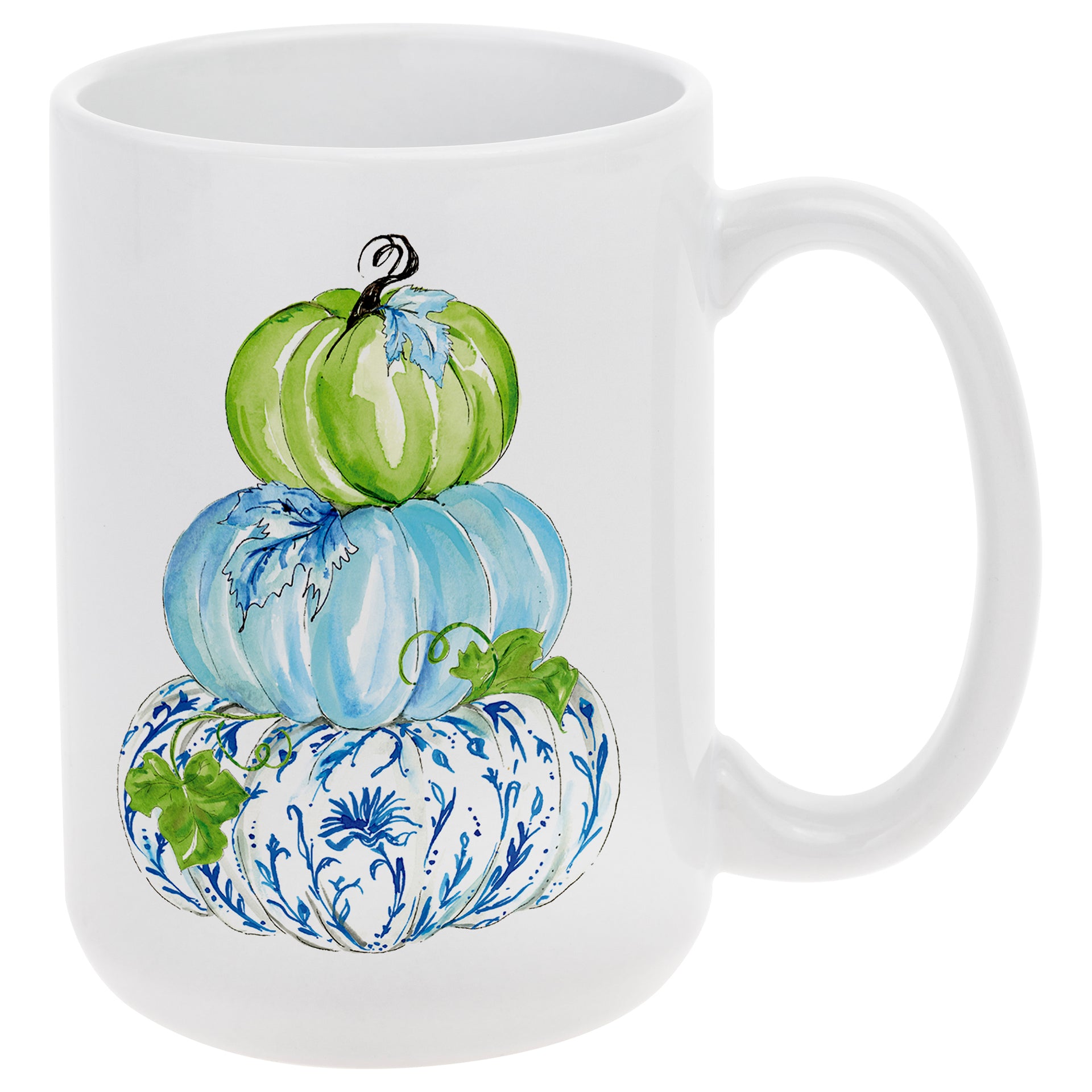 Chinoiserie Stacked Pumpkins Mug