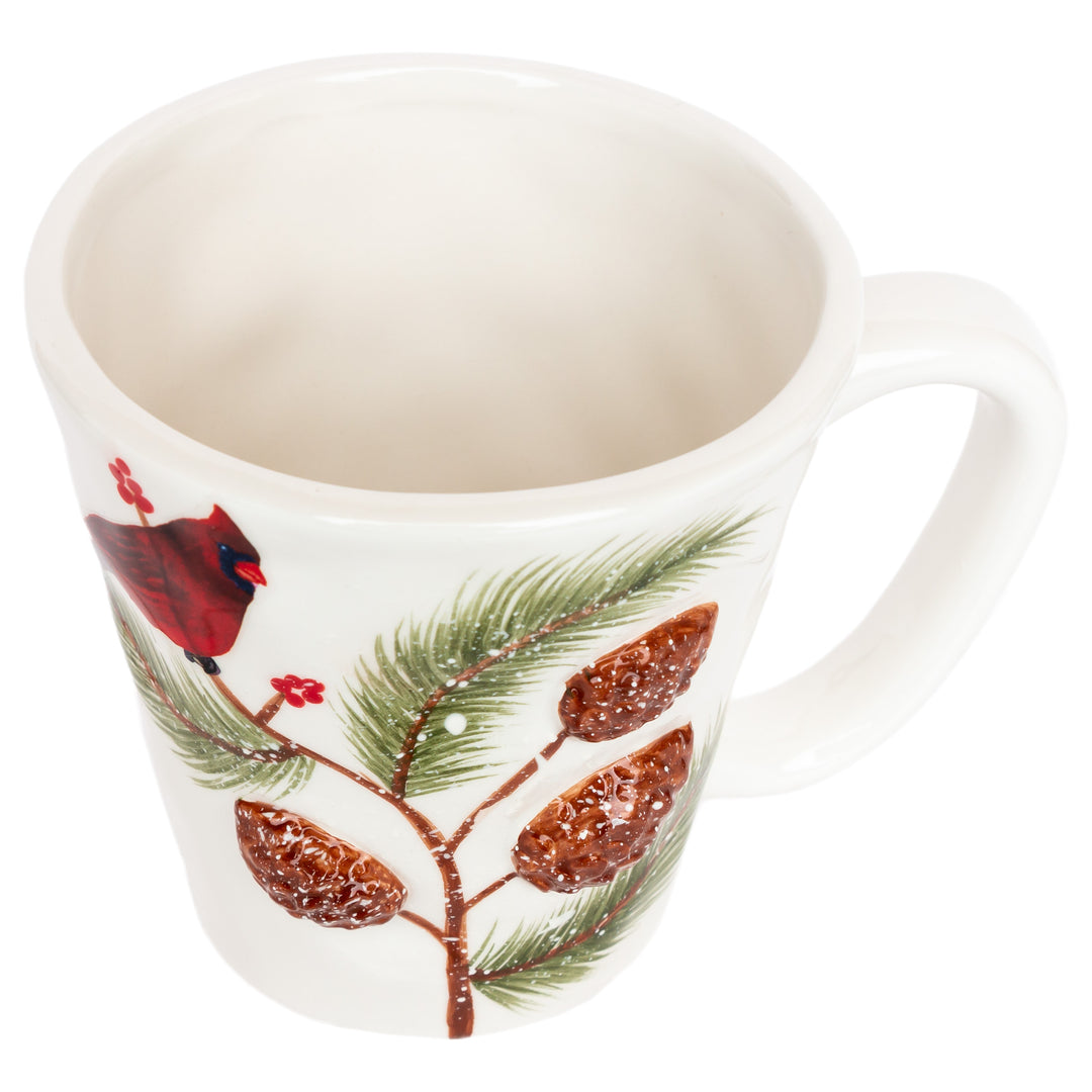 Pinecones And Cardinals Mug