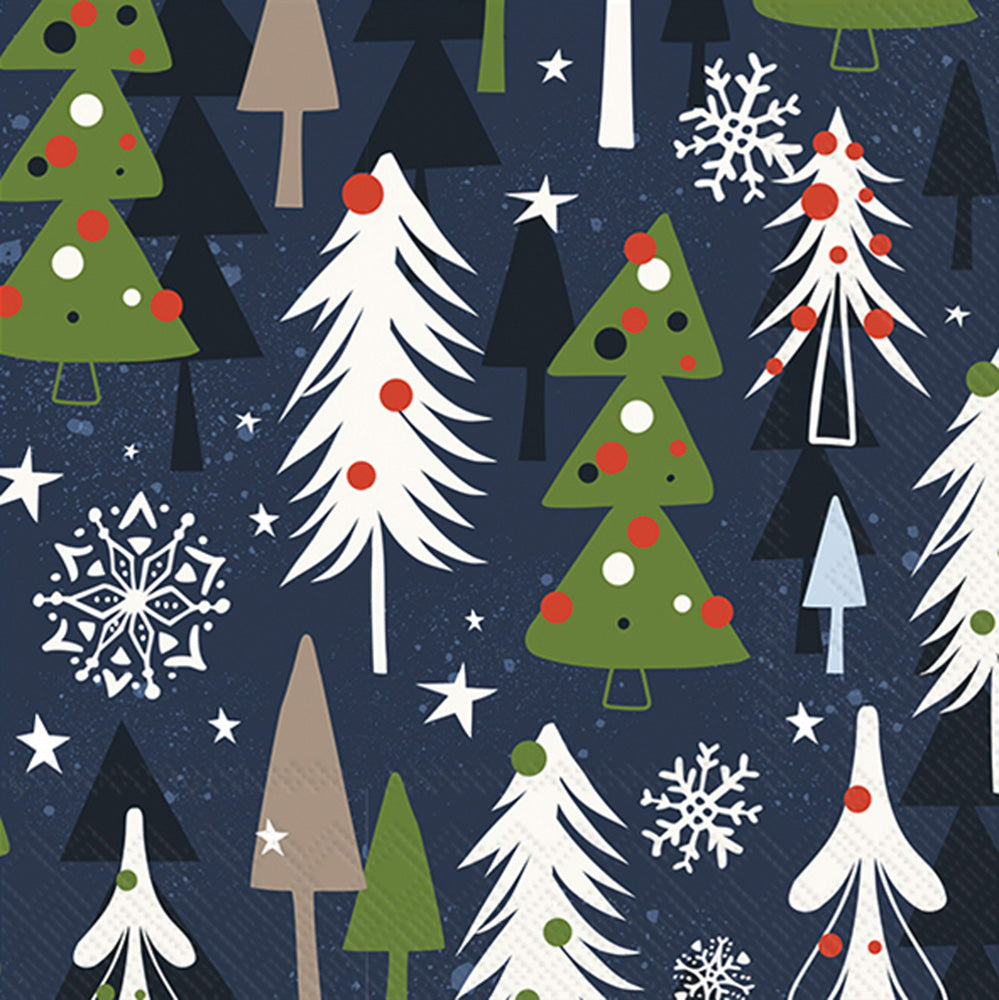 Christmas Forest Cocktail Napkin