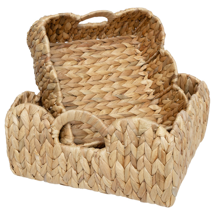 Water Hyacinth Square Baskets (Set of 2)