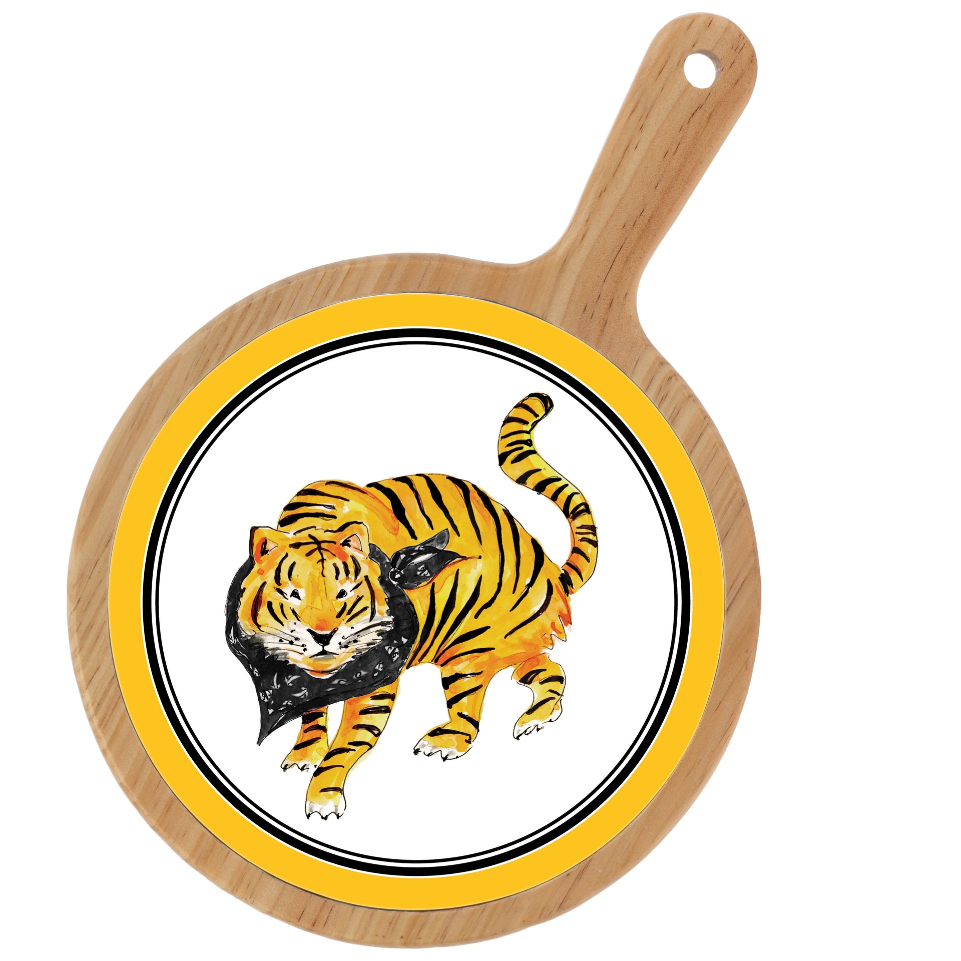 Black Prowling Tiger Cheeseboard