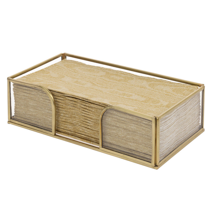 Gold Edge Glass Guest Caddy