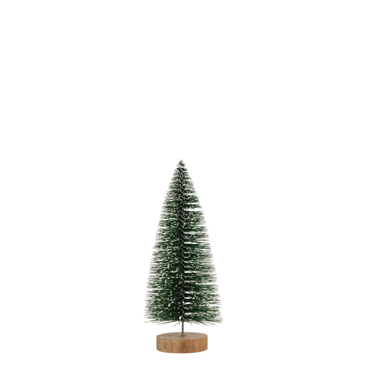 Green White Tipped Bottle Brush Trees (Set of 3)